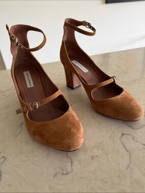 Tabitha Simmons Brown Suede Heels